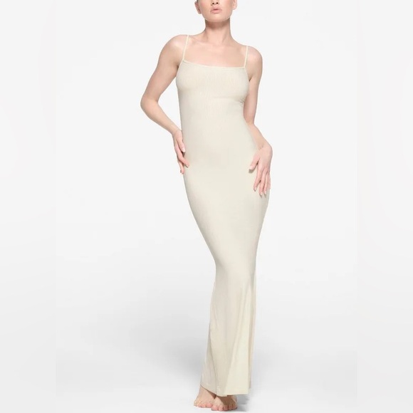 SKIMS Women's Soft Lounge Long Slip Dress in Bone - Picture 2 of 9